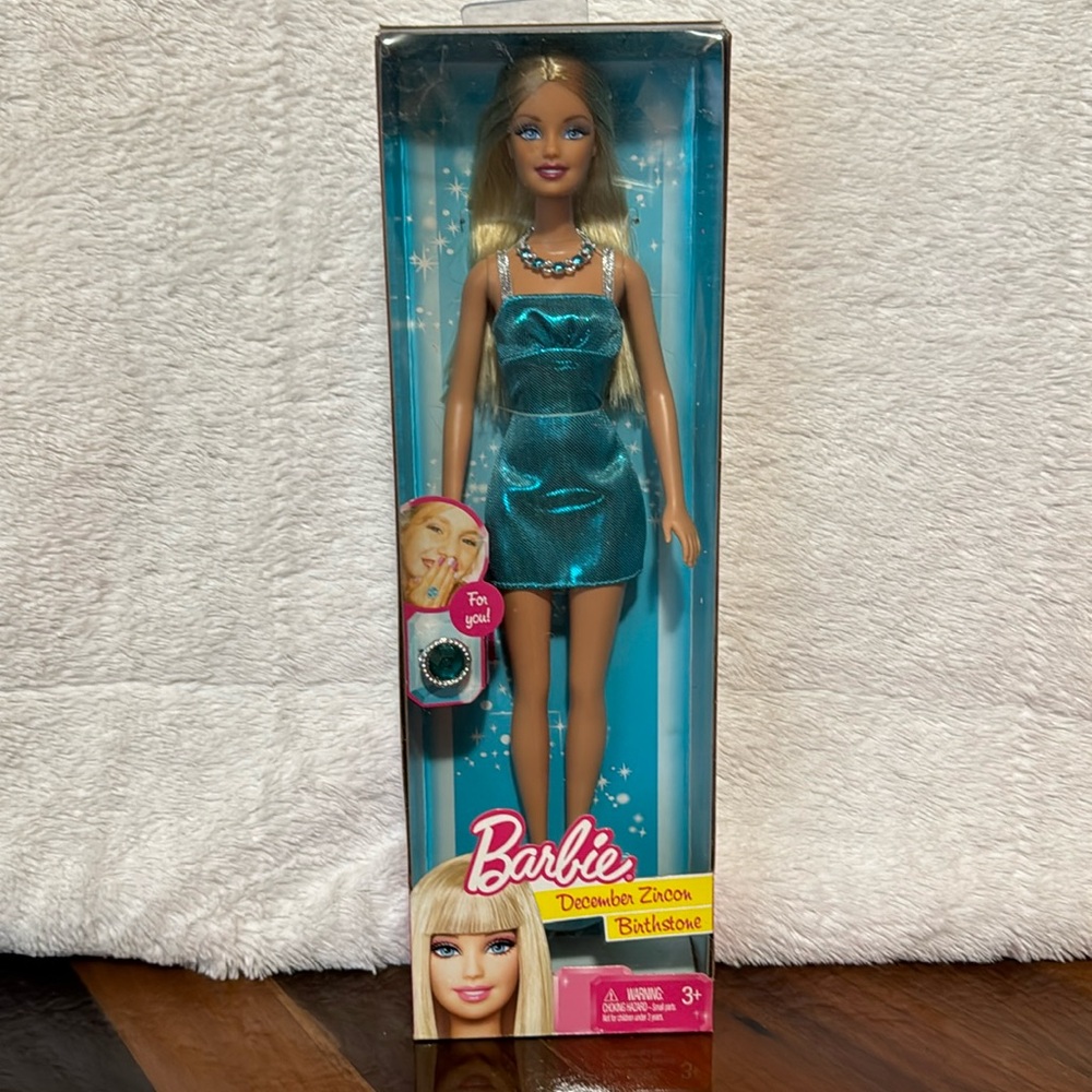 Mattel Barbie 2010 December Zircon Birthstone